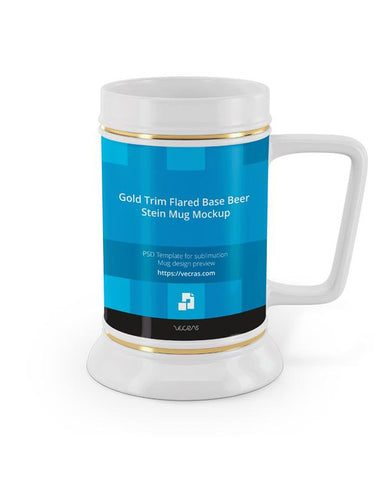 Flared Base Beer Stein Mug Mockup