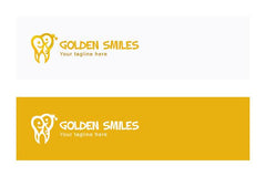 Golden Smiles - Dental Care Clinic Stock Logo Template for Dentist