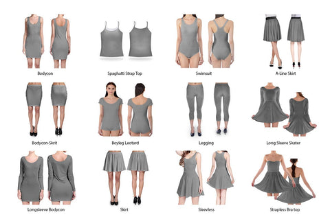 Feminine Sublimation Dress Mockup Bundle of 24 PSDs