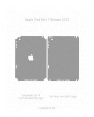 Apple iPad Mini 1 Vinyl Skin Vector Cut File Template 2012