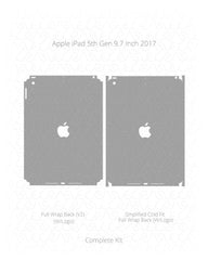 Apple iPad 5th Gen 9.7 Inch Vinyl Skin Vector Cut File Template 2017 & 2018