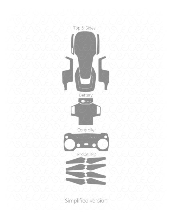 DJI Mavic Air Drone Vinyl Skin Vector Cut File Template 2018