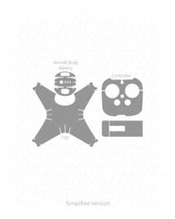 DJI Phantom 4 Advanced Drone Vinyl Skin Vector Cut File Template 2013