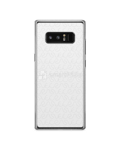 Samsung Galaxy Note 8 2d Clear Mobile Case Design Mockup 2017