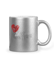 Silver Coffee Mug Sublimation Design Mockup