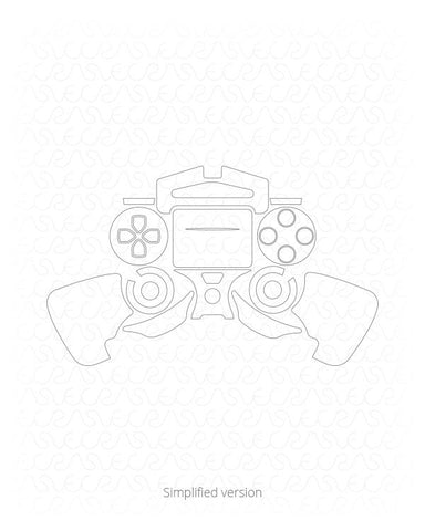 Sony PS4 Dual Shock 4 Controller Vinyl Skin Vector Cut File template for Play Station 4 / Slim / Pro