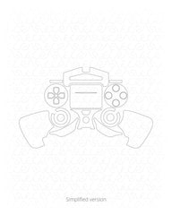 Sony PS4 Dual Shock 4 Controller Vinyl Skin Vector Cut File template for Play Station 4 / Slim / Pro