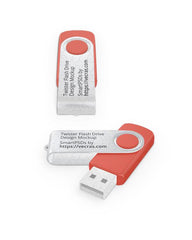 Twister Metal USB Flash Drive Design Mockup