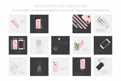 UV Printed TPU Clear Phone Case  Feature Illustrations Pack-1
