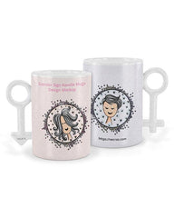 Gender Sign Handle White Ceramic Mug Design Mockup