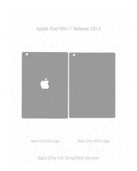Apple iPad Mini 1 Vinyl Skin Vector Cut File Template 2012