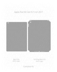 Apple iPad 5th Gen 9.7 Inch Vinyl Skin Vector Cut File Template 2017 & 2018