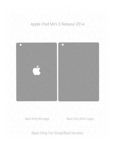 Apple iPad Mini 3 Vinyl Skin Vector Cut File Template 2014