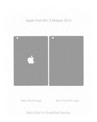 Apple iPad Mini 3 Vinyl Skin Vector Cut File Template 2014