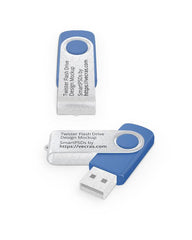 Twister Metal USB Flash Drive Design Mockup
