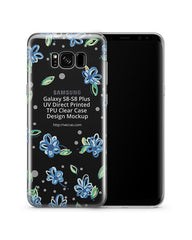 Samsung Galaxy S8-S8 Plus UV TPU Clear Mobile Case Design Mockup 2017