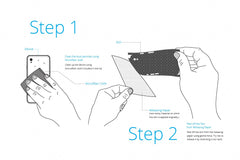 How to Apply Skin on Mobile Phone Device - Set of 36 Demonstrative Illustrations 