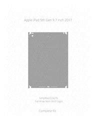 Apple iPad 5th Gen 9.7 Inch Vinyl Skin Vector Cut File Template 2017 & 2018