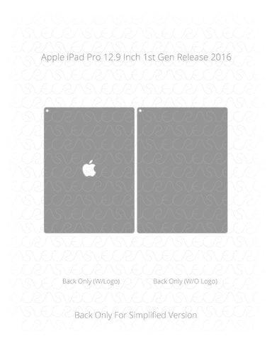 Apple iPad Pro 12.9 Inch 1st Gen Vinyl Skin Vector Cut File Template 2016