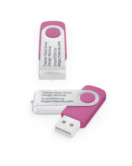 Twister Metal USB Flash Drive Design Mockup