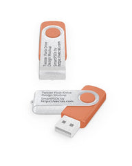 Twister Metal USB Flash Drive Design Mockup