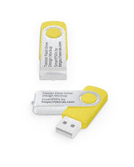 Twister Metal USB Flash Drive Design Mockup