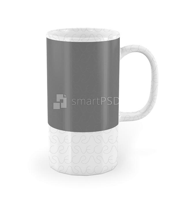 Fluted Bottom Coffee/Beer Stein Mug Mockup