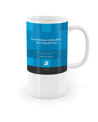 Fluted Bottom Coffee/Beer Stein Mug Mockup