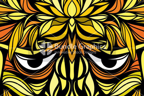 Tribal Face - Artistic Design Composition