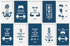 Gymaholic- Gym & Fitness Inspirational Print Designs Pack