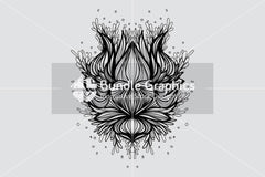 Lotus Heart - Freehand Symmetrical Design Background