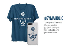 Gymaholic- Gym & Fitness Inspirational Print Designs Pack
