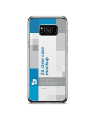 Samsung Galaxy S8- S8 Plus 2d Clear Mobile Case Design Mockup 2017