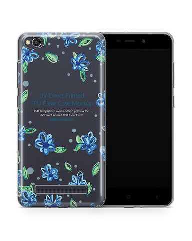 Redmi 4A UV TPU Clear Case Design Mockup