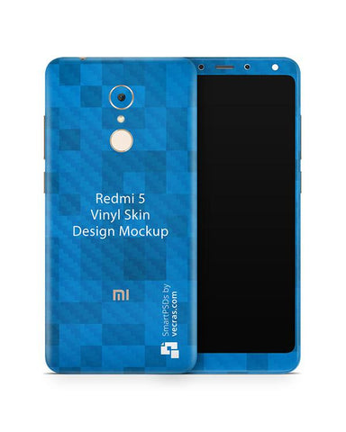 Redmi 5 Vinyl Skin Design Mockup 2017