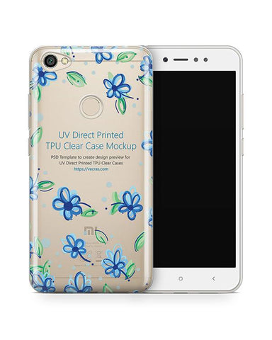 Redmi Note 5A Prime UV TPU Clear Case Design Mockup