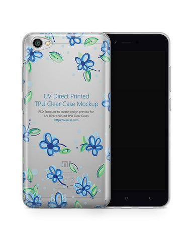 Redmi Note 5A UV TPU Clear Case Design Mockup