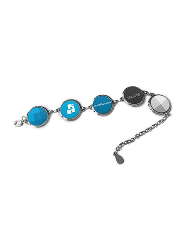 Bracelet with 5 round metal plates Design Mockup for 2d dye Sublimation