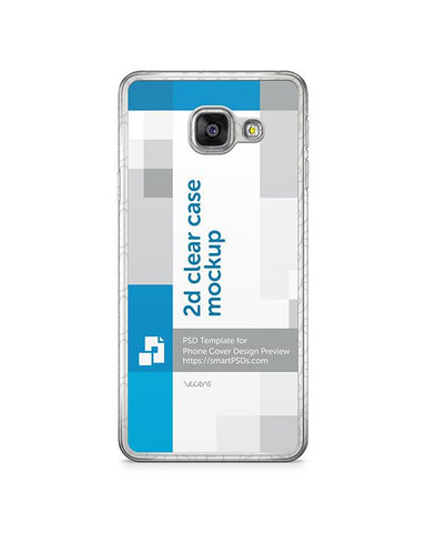 Samsung Galaxy A3 20162d Clear Mobile Case Design Mockup 2016