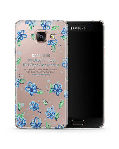 Samsung Galaxy A3 (2016) UV TPU Clear Mobile Case Design Mockup 2015