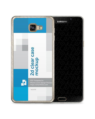 Samsung Galaxy A5 2016 2d Clear Mobile Case Design Mockup 2016