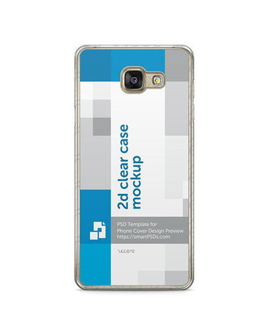 Samsung Galaxy A5 2016 2d Clear Mobile Case Design Mockup 2016