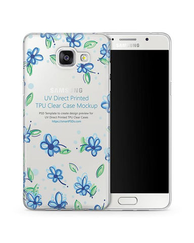 Samsung Galaxy A5 (2016) UV TPU Clear Mobile Case Design Mockup 2015