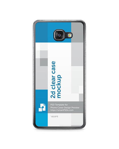 Samsung Galaxy A7 2016 2d Clear Mobile Case Design Mockup 2015