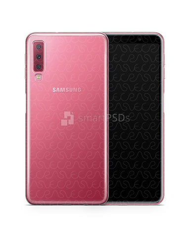 Samsung Galaxy A7 UV TPU Clear Case Mockup 2018