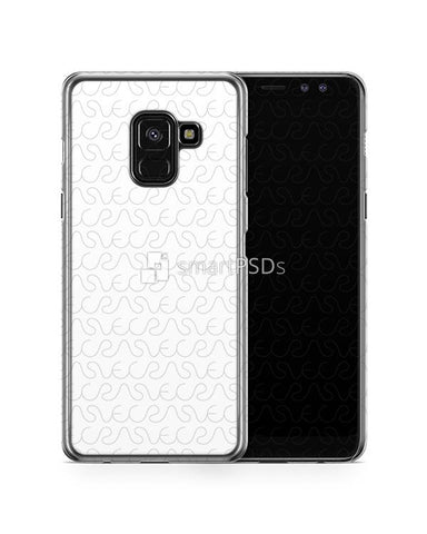 Samsung Galaxy A8 2018 2d PC Clear Case Design Mockup