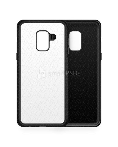 Samsung Galaxy A8 2018 2d RubberFlex Case Design Mockup