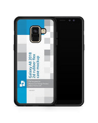 Samsung Galaxy A8 2018 2d RubberFlex Case Design Mockup