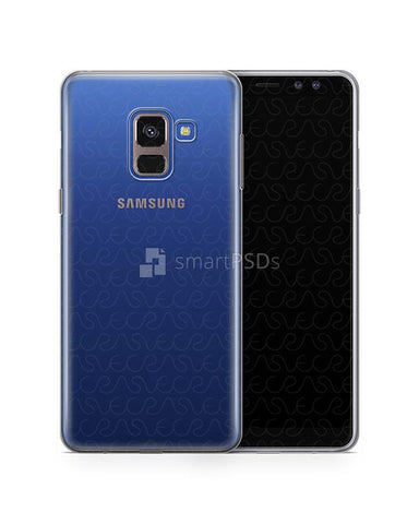 Samsung Galaxy A8 2018 UV TPU Clear Case Design Mockup