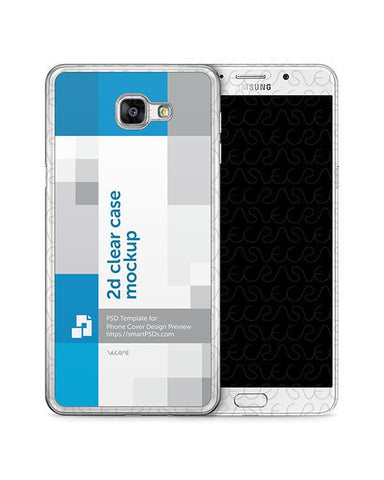 Samsung Galaxy A9 2d Clear Mobile Case Design Mockup 2016